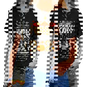 Family Thanksgiving 2025 Turkey Autumn Fall Matching Crew Women T-shirt | Mazezy