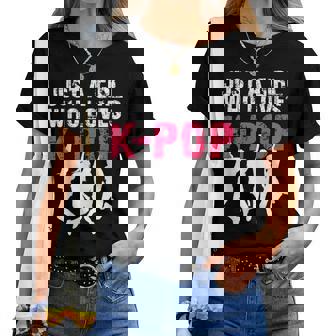 Fan De Kpop Danse Musiqueilhouette Jeune Fille T-shirt femme - Cadeauxyz