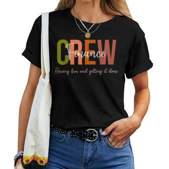 Finance Crew Department Team Financial Planning Women T-shirt - Thegiftio UK