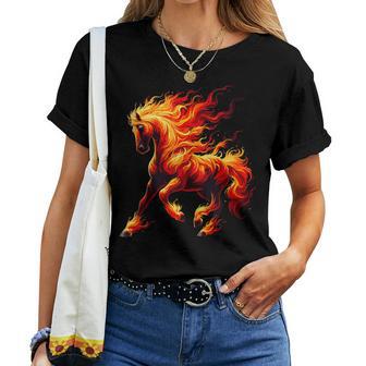 Fire Horse Animal Horse Women T-shirt - Thegiftio UK