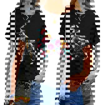 Floral Rough Collie Vintage Flowers Collie Dog Lover Women T-shirt - Thegiftio