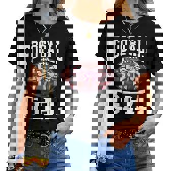 Football Girl Football Bow Women T-shirt - Thegiftio