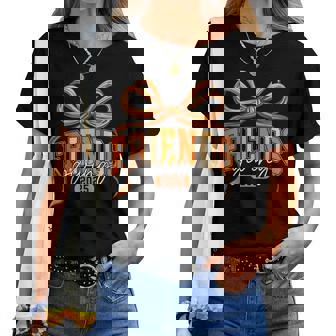 Friends Giving 2025 Thanksgiving Fall Friendsgiving Preppy Women T-shirt | Mazezy