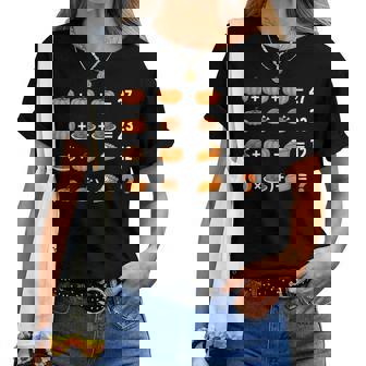 67 Meme Pumpkin Turkey Math Teacher Thanksgiving 6 7 Women T-shirt | Mazezy