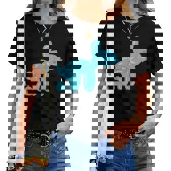 Balloon Dog Animal Poops Women Women T-shirt | Mazezy