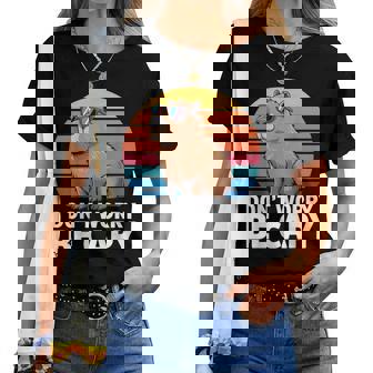 Don't Worry Be Capybara Capybara Hombres Niños Niños Jóvenes Es Camiseta de mujer - Regaloses