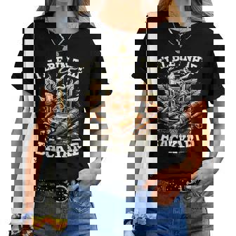 I'll Be In The Backyard Whiskey Cigar Minimalist Women T-shirt - Thegiftio