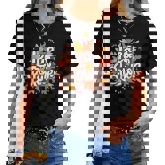 Leaf Blower Fall Costume Couple Halloween Matching Women T-shirt | Mazezy