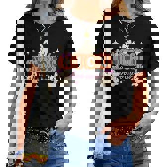 Nicu Boo Crew Nurse Ghost Halloween Spooky Season Women T-shirt | Mazezy