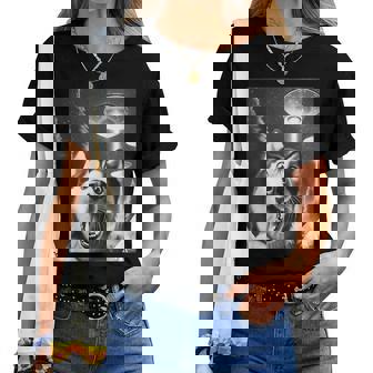 Siberian Husky Alien Ufo Taking A Selfie Dog Mom Dad Women T-shirt - Thegiftio