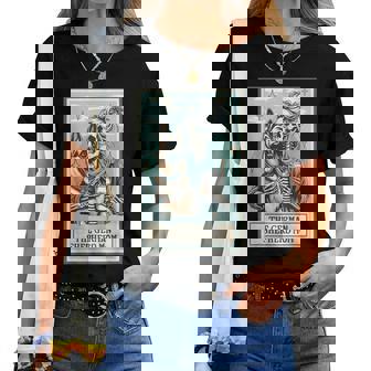 Skeleton German Shepherd Mom Tarot Card Mother's Day Women T-shirt | Seseable UK