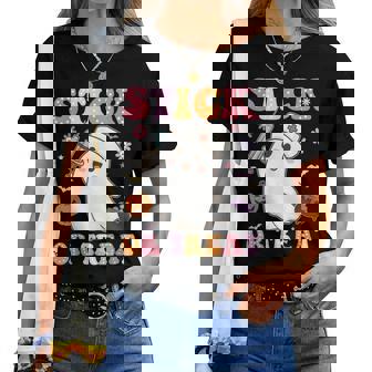 Stick Or Treat Cute Nurse Ghost Halloween Crew Women Women T-shirt | Mazezy