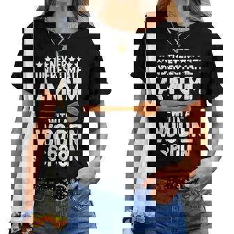 Wooden Spoon Survivor Mom With A Wooden Spoon Women T-shirt - Thegiftio