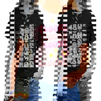 Girl Retro Boone Groovy Flower First Name Personalized 80'S Women T-shirt | Mazezy