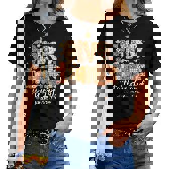 Give Thanks To The Lord Pumpkin Floral Fall Christian Autumn Women T-shirt | Mazezy