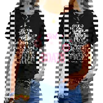 Goat Farm Just A Girl Who Loves Goats Women T-shirt | Mazezy