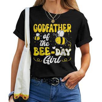 Godfather Of The Bee Day Girl Bee Birthday Party Theme Women T-shirt - Thegiftio UK