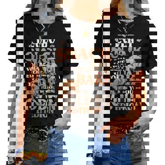 Golden Retriever Divertido Humor Perro Golden Retriever Cuello Camiseta de mujer - Regaloses