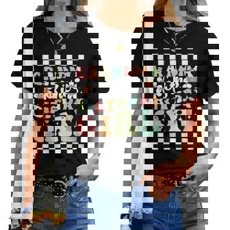 Grandma Of The Birthday Girl Family Groovy Birthday Party Women T-shirt | Mazezy