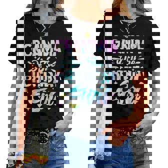 Grandma Of The Birthday Girl Tie Dye Party Family Women T-shirt - Thegiftio