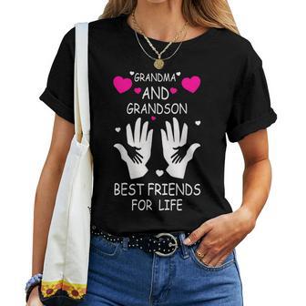 Grandma And Grandson Best Friends For Life Women T-shirt - Thegiftio UK