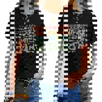 Groovy Dear Cancer You Picked The Wrong Bitch Cancer Warrior Women T-shirt - Thegiftio