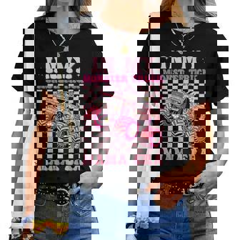 Groovy In My Monster Truck Mama Era Girls Truck Lover Women T-shirt | Mazezy