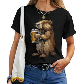 Groundhog Beer T-shirt femme - Cadeauxyz