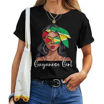 Guyanese Souvenirs Products Woman Flag Girl Guyana Women T-shirt - Thegiftio UK