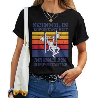 Gym School Important Muscles Importanter Workout Boys Girls Women T-shirt - Thegiftio UK