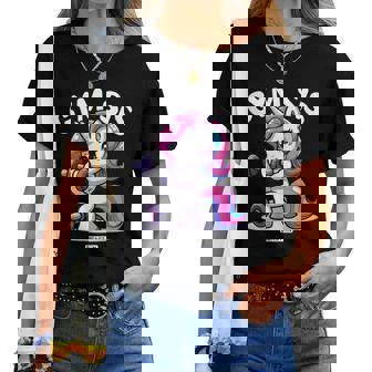 Gymis Unicornio Lindo Es Fitness Entrenamiento Lindo Gimnasio Camiseta de mujer - Regaloses