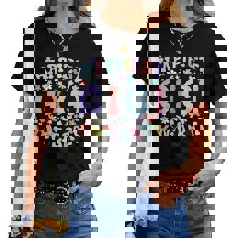 Happiest Gigi On Earth Family Trip Squad Groovy Grandma Women T-shirt | Mazezy