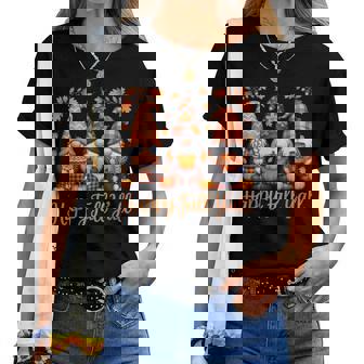 Happy Fall Y'all Gnome Autumn Thanksgiving Women T-shirt | Mazezy