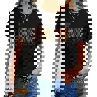 Happy Thanksgiving Holiday Christian Family Women T-shirt | Mazezy