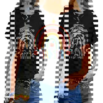 Head Start Rainbow Back To School Headstart Teacher Women T-shirt - Thegiftio