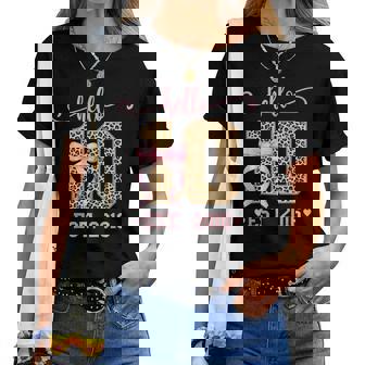 Hello Ten Est 2016 10Th Birthday Girl Double Digits Leopard Women T-shirt - Thegiftio