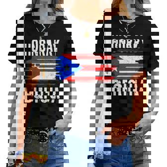 Honorary Boricua Puerto Rico Flag Boricua Husband Wife Women T-shirt | Mazezy