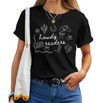Howdy English Teacher Cowgirl Cowboy Ela Teaching Student Women T-shirt | Mazezy