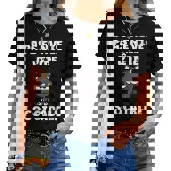 Humour Chat Mignon Grognon Drole Pas Envie D'êtreociable T-shirt femme - Cadeauxyz