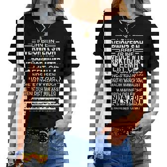 Ich Bin Einerwöhnterohn Aber Meineerrückte Mutter T-shirt Frauen - Seseable