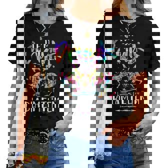 If I'm Drunk Blame Them Drink Friend Flamingo Floral Tie Dye Women T-shirt | Mazezy