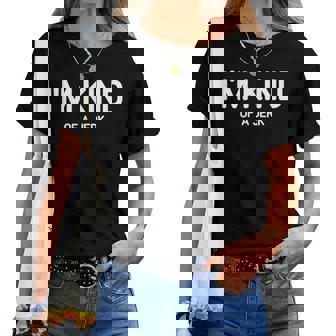 I'm Kind Of A Jerk Jokes Sarcastic Small Black Women T-shirt | Mazezy