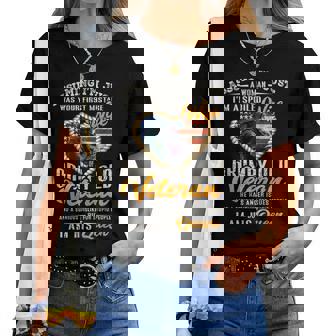 I'm A Spoiled Wife Of A Grumpy Old Veteran Veteran's Wife Women T-shirt - Thegiftio