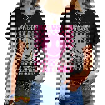 Inclusion Matters Groovy Special Education Teacher Women T-shirt | Mazezy