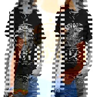 Intage 1976 Calavera 47 Cumpleaños Cuello Camiseta de mujer - Regaloses