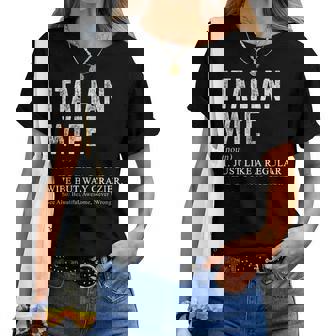 Italian Wife Definition For Italian Women Women T-shirt | Mazezy