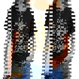 It's My 6Th Golden Birthday 6 Year Old Bday Groovy Women T-shirt - Thegiftio