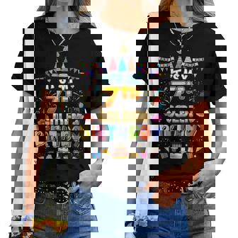 It's My 7Th Golden Birthday Girl 7 Years Old Birthday Boy Women T-shirt | Mazezy