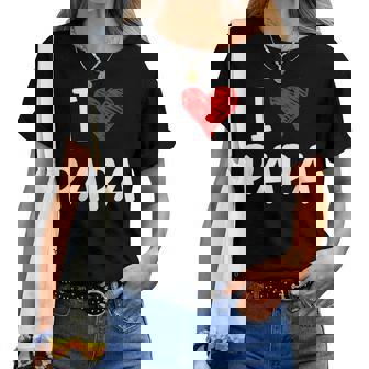 J'aime Papa Meilleur Papa Père Fils Fille Tenue I Love Papa T-shirt femme - Cadeauxyz