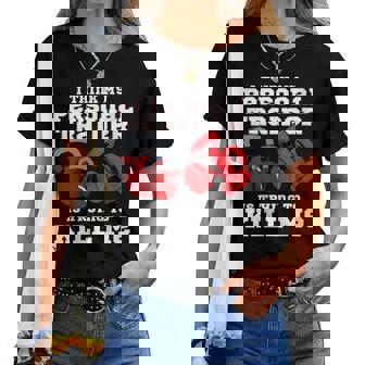 Je Pense Que Mon Entraîneur Personnel Essaie De Me Tuer T-shirt femme - Cadeauxyz